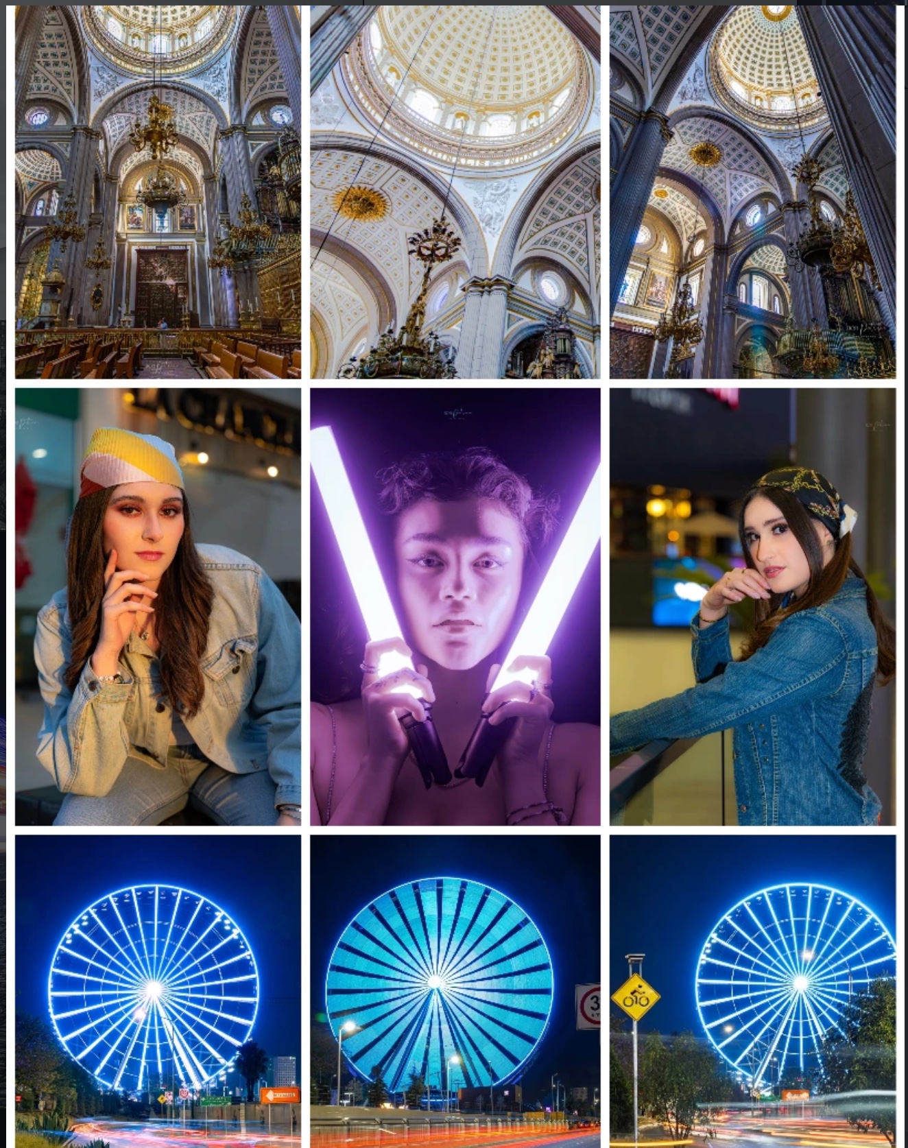 Collection of Rob Patraca's photography work including architecture, portraits, and cityscapes