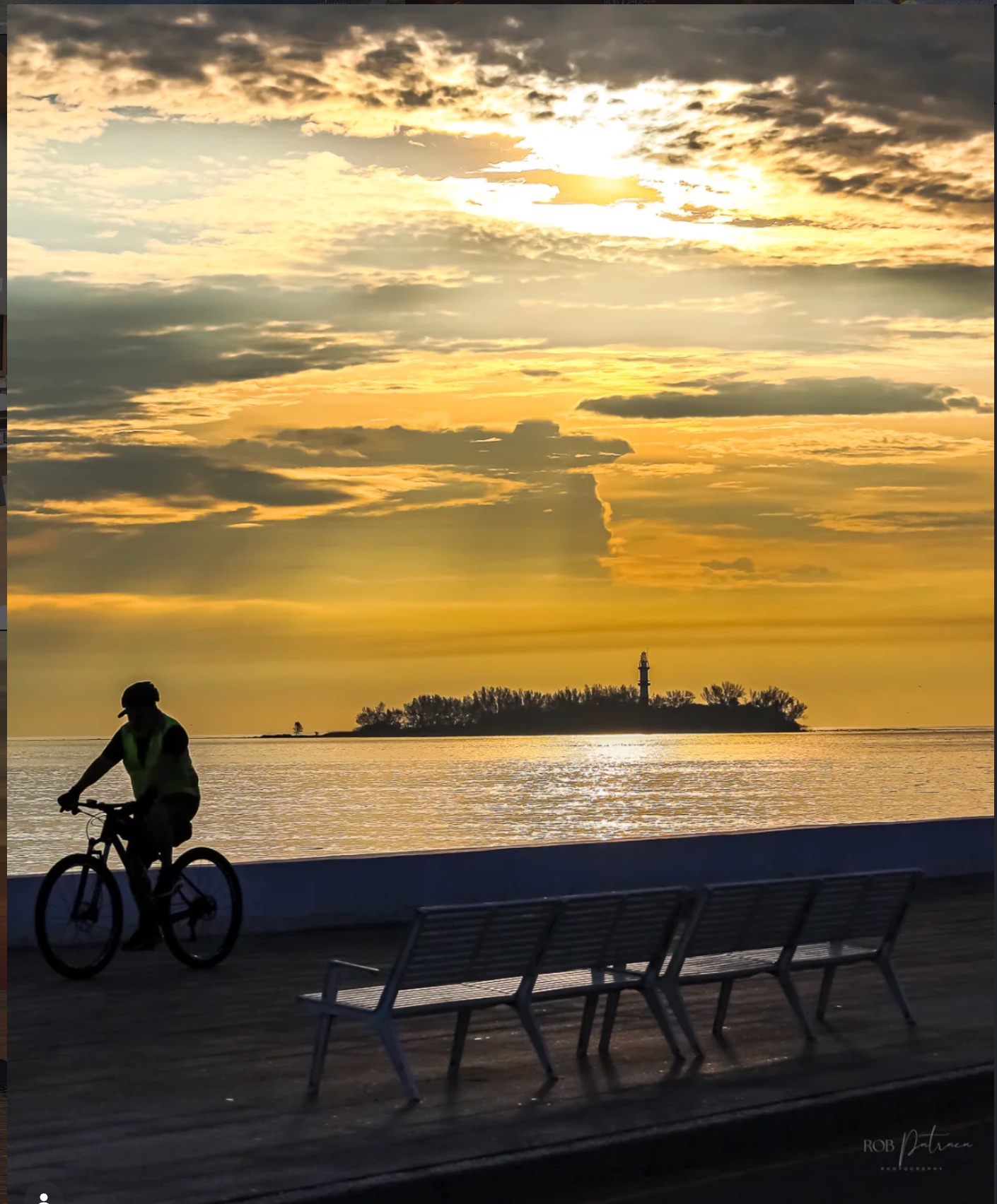 Cyclist silhouette at golden hour